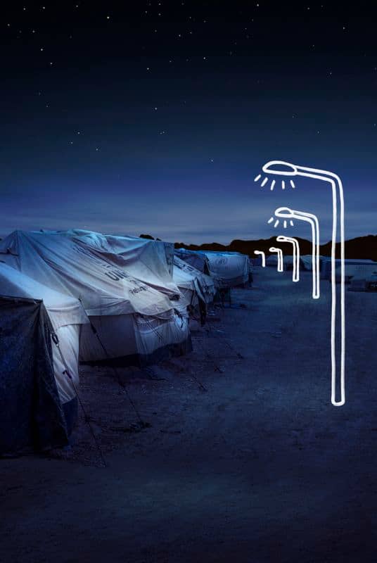 Generic picture of tents and thoroughfares in UNHCR Zatari Camp, Jordan.